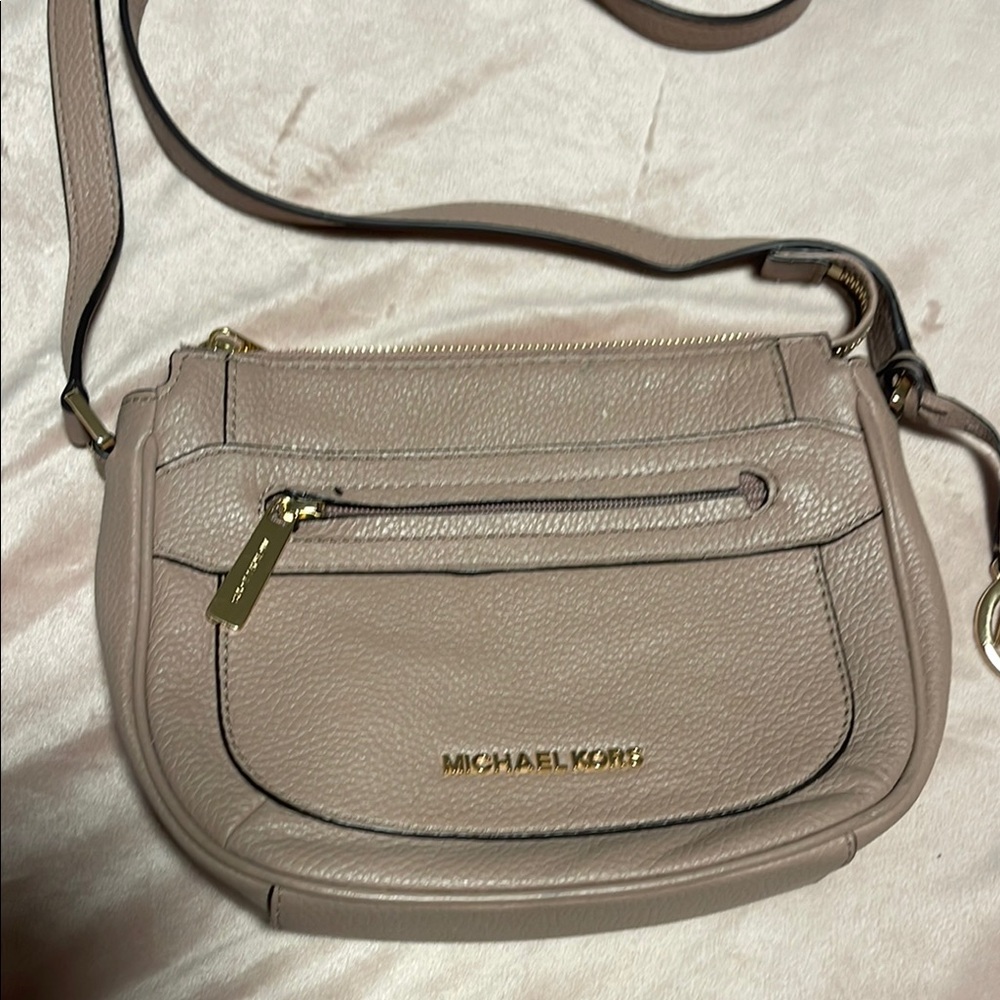 Michael Kors Tan Crossbody Bag with Gold Hardware